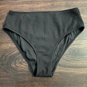 No Boundaries Black Textured Swim Bottoms Juniors size Large 11-13